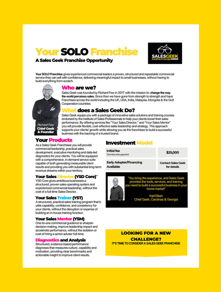 Sales Geek Franchise
